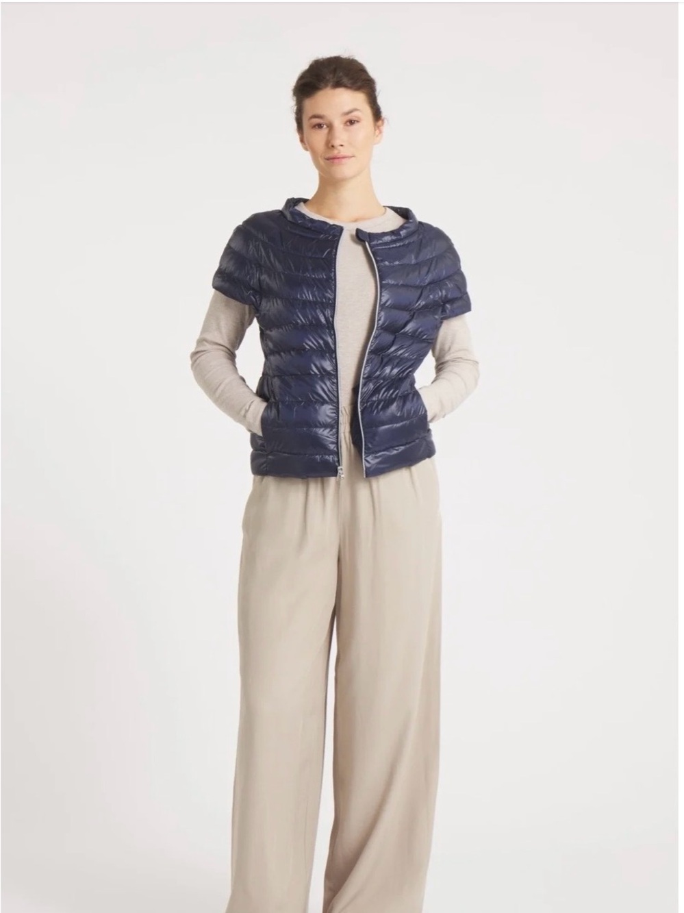 Navy Short-Sleeve Lightweight Vest